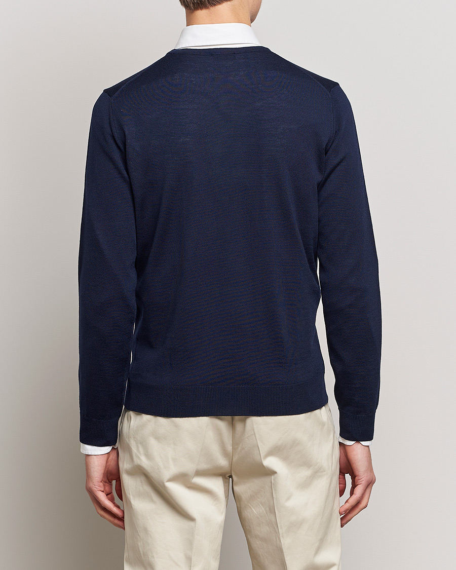 Herre | Trøjer | Stenströms | Merino Crew Neck Navy