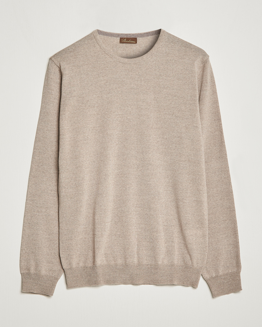 Herre | Trøjer | Stenströms | Merino Crew Neck Sand