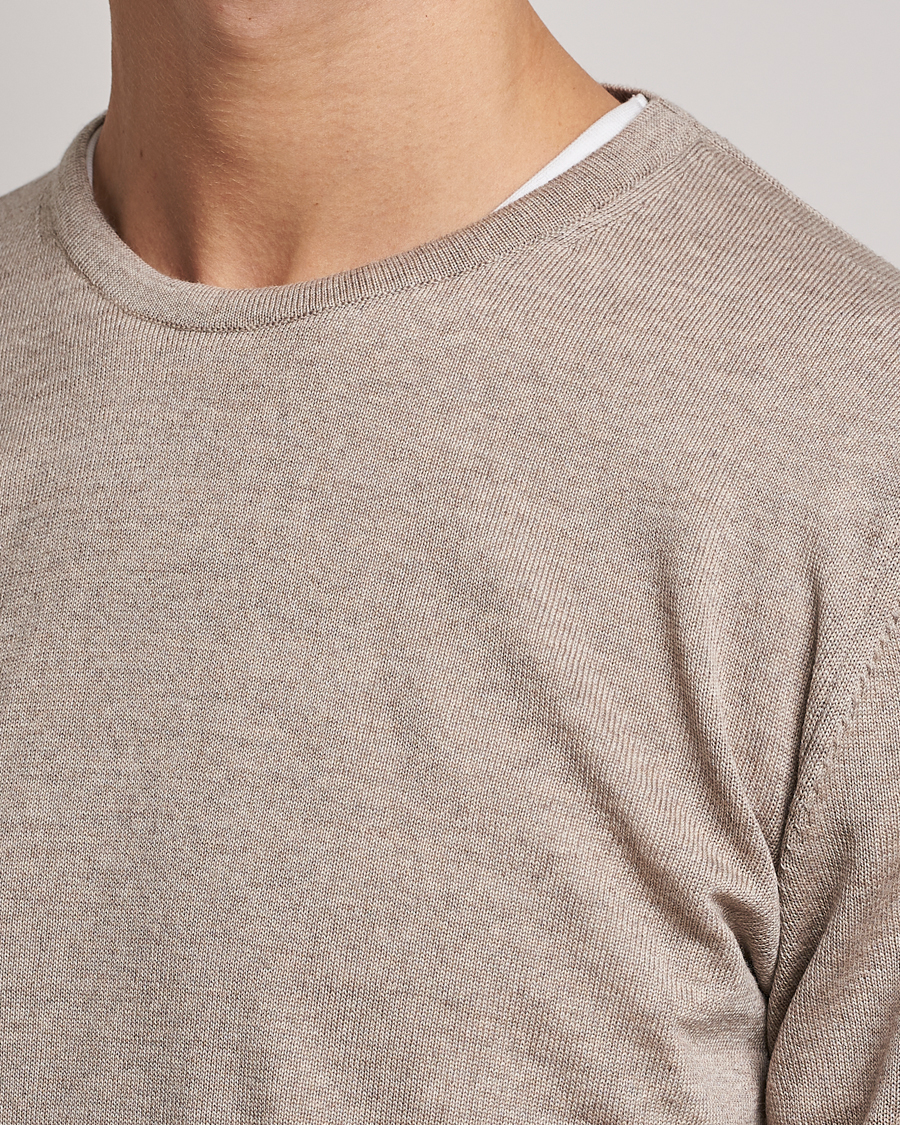 Herre | Trøjer | Stenströms | Merino Crew Neck Sand