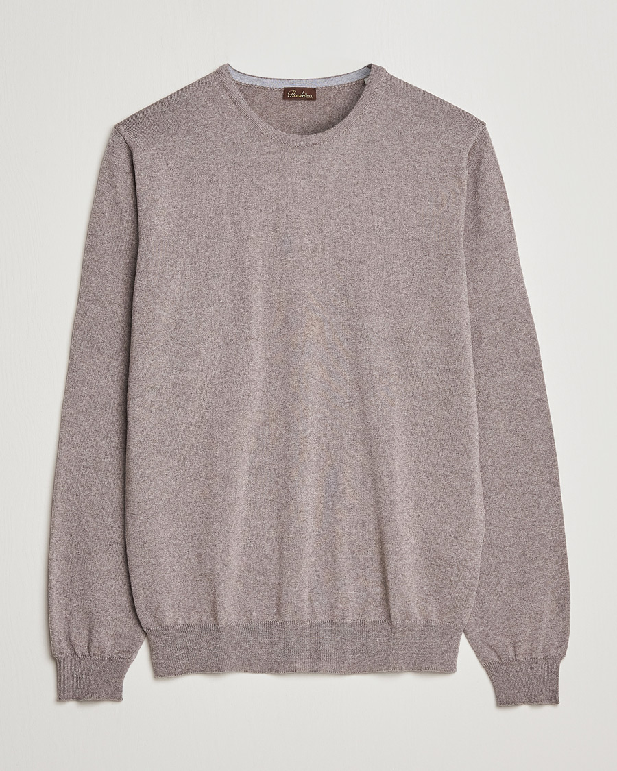 Herre | Trøjer | Stenströms | Merino Crew Neck Mud Brown
