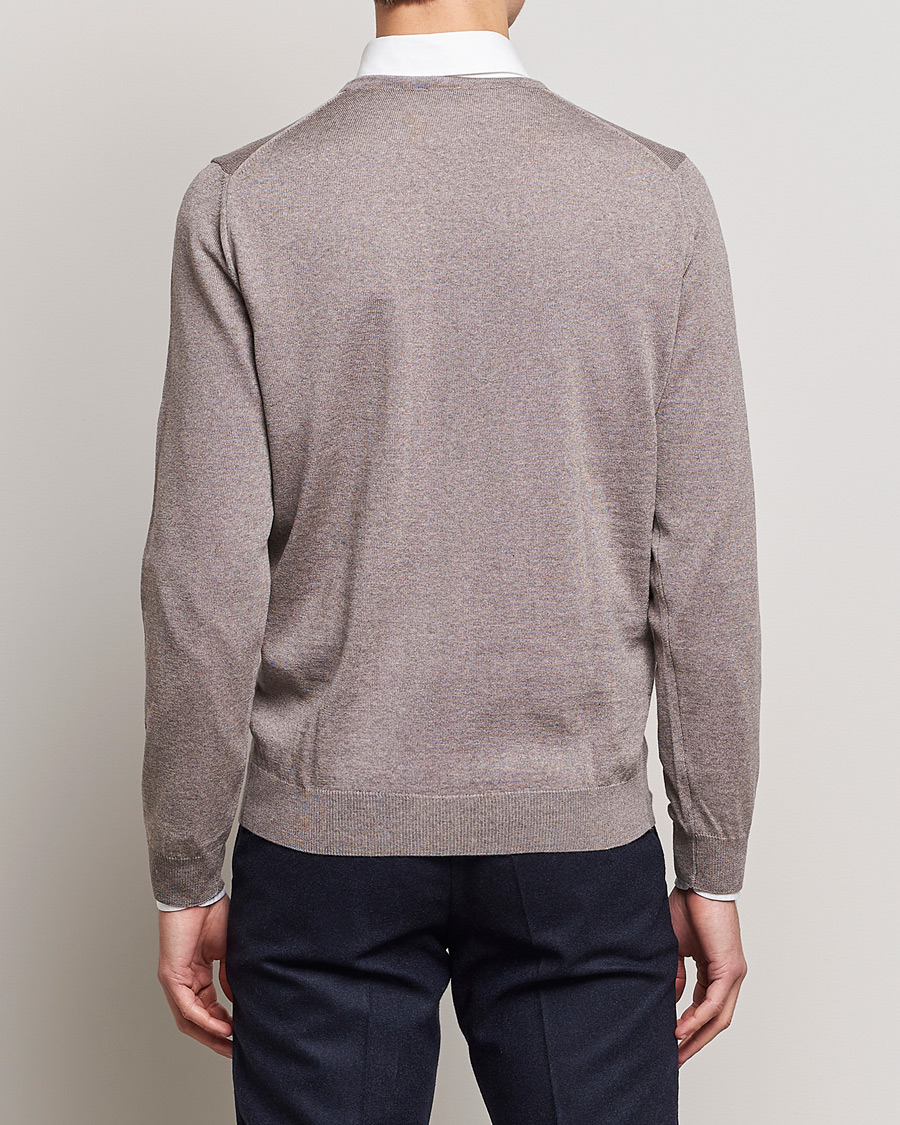 Herre | Trøjer | Stenströms | Merino Crew Neck Mud Brown