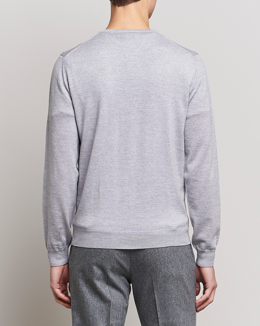 Herre | Trøjer | Stenströms | Merino Crew Neck Light Grey