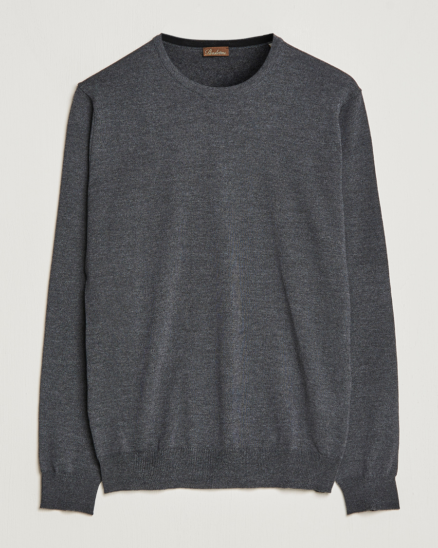 Herre | Trøjer | Stenströms | Merino Crew Neck Anthracite
