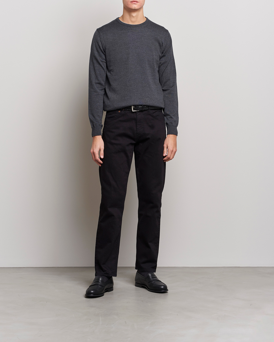 Herre | Trøjer | Stenströms | Merino Crew Neck Anthracite
