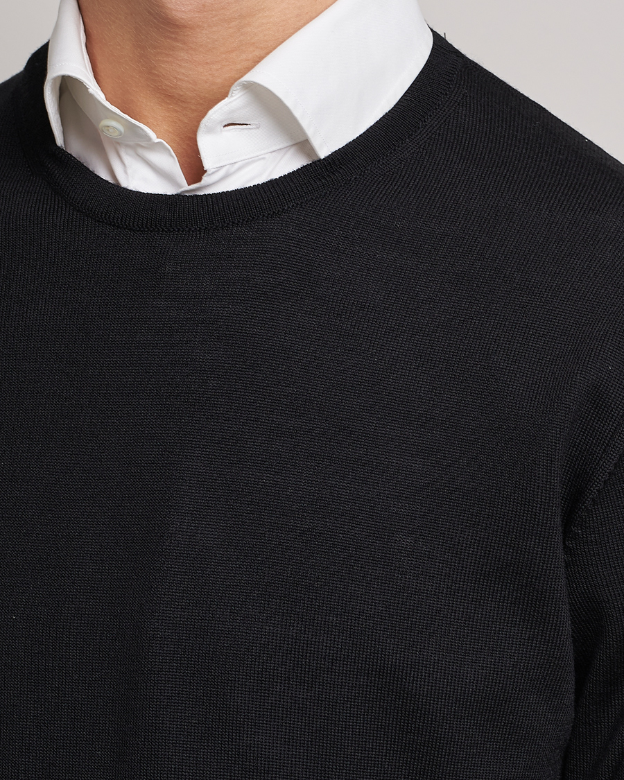 Herre | Trøjer | Stenströms | Merino Crew Neck Black