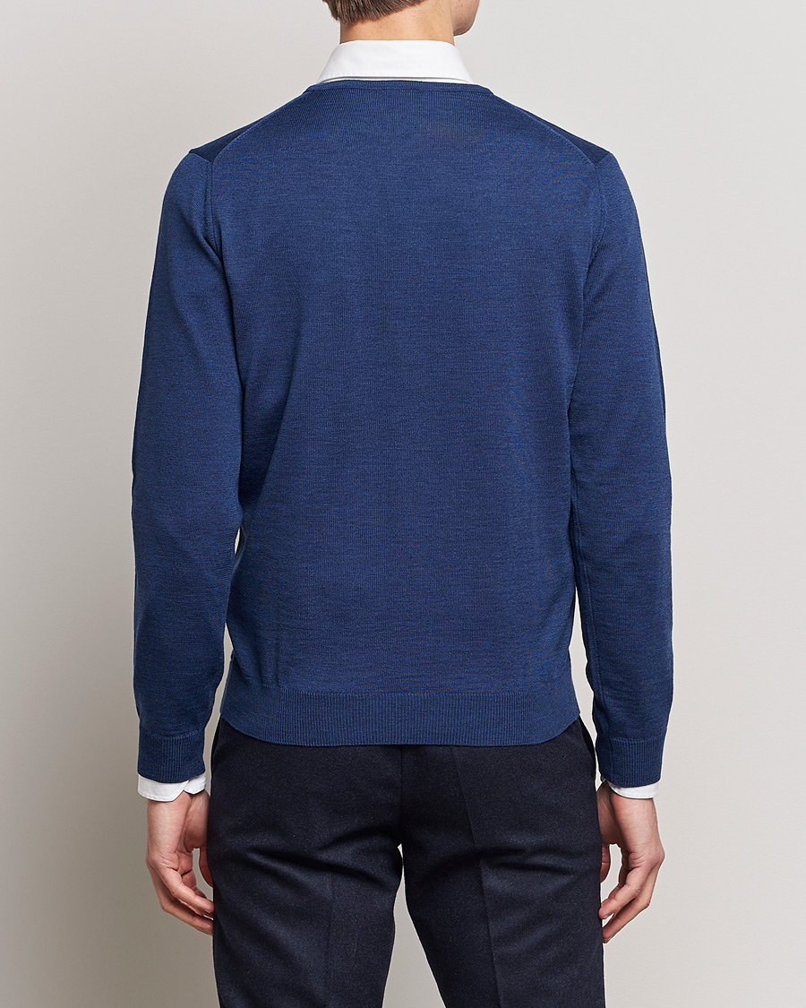 Herre | Trøjer | Stenströms | Merino V-Neck Blue