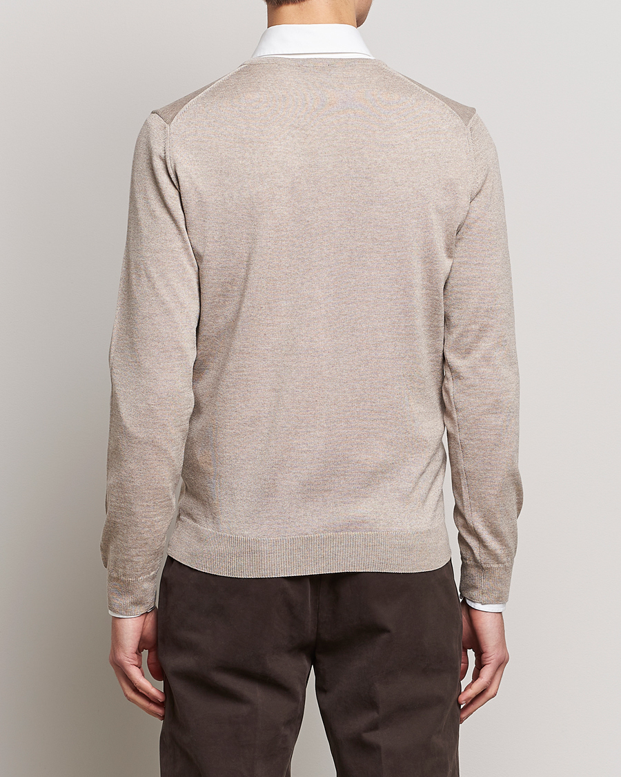 Herre | Trøjer | Stenströms | Merino V-Neck Sand