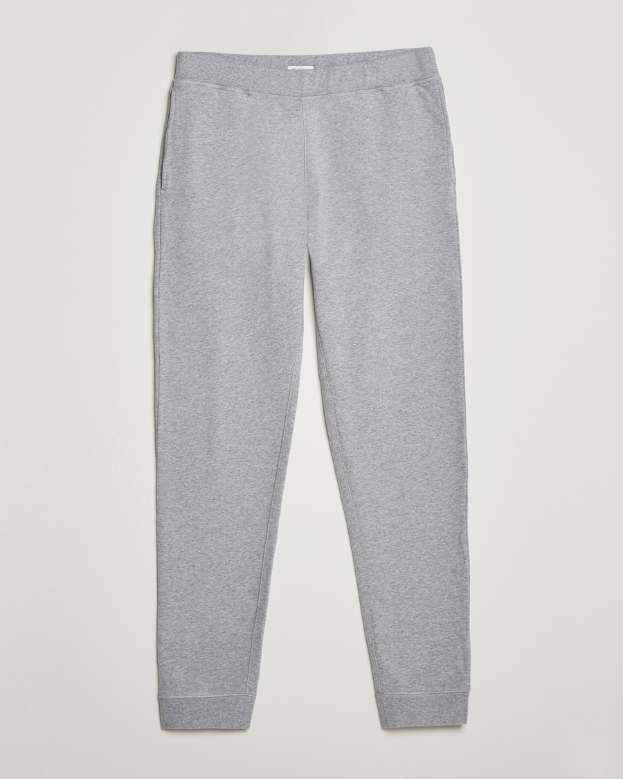 Herre | Bukser | Sunspel | Cotton Loopback Track Pants Grey Melange