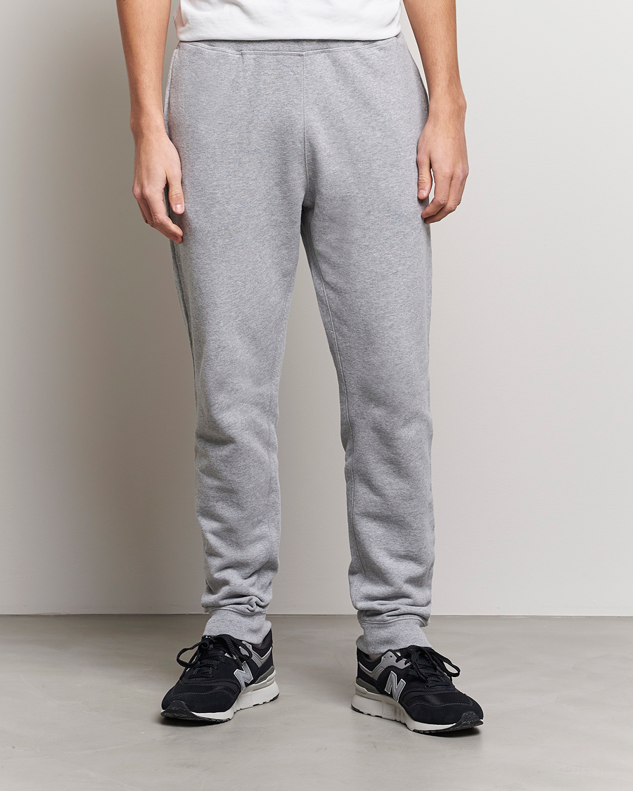 Herre | Tøj | Sunspel | Cotton Loopback Track Pants Grey Melange