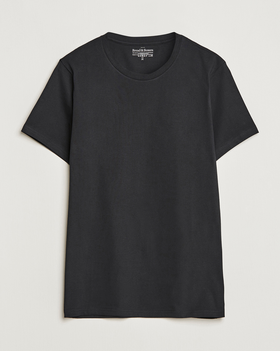 Herre | T-Shirts | Bread & Boxers | Crew Neck Regular T-Shirt Black