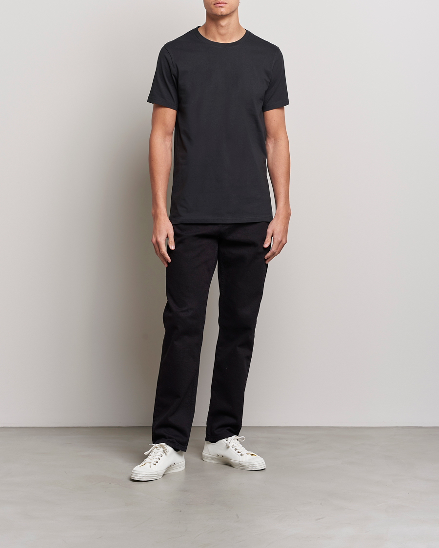 Herre | T-Shirts | Bread & Boxers | Crew Neck Regular T-Shirt Black