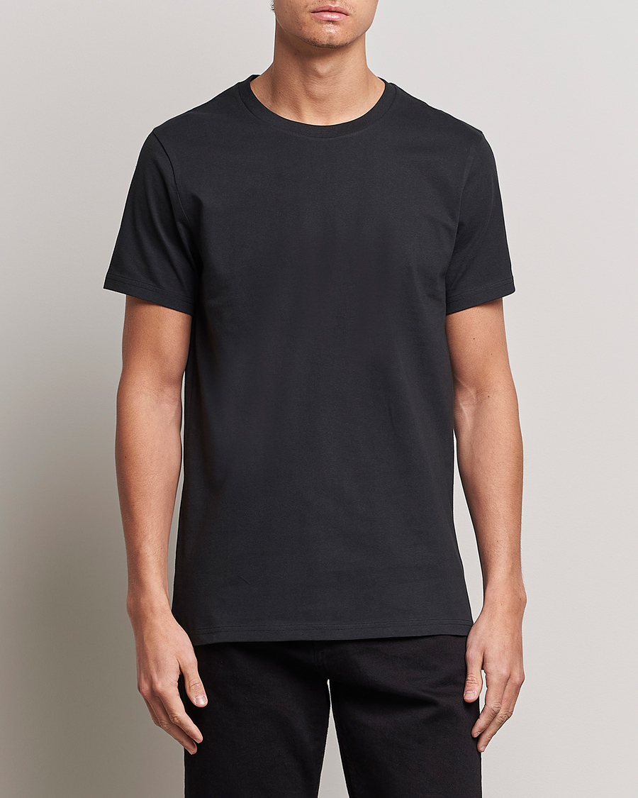 Herre | Bread & Boxers | Bread & Boxers | Heavy Cotton Crew Neck Tee Black