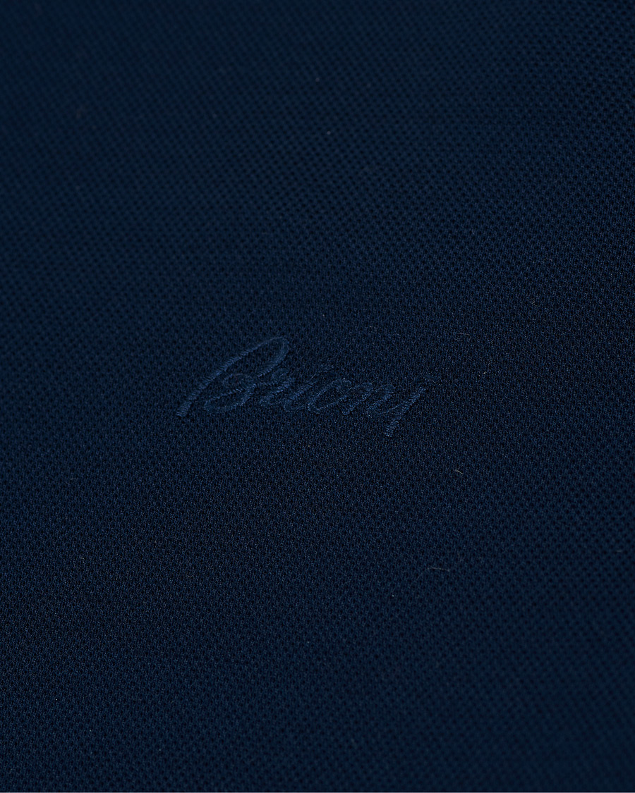 Herre | Polotrøjer | Brioni | Contrast Placket Polo Piquet Navy