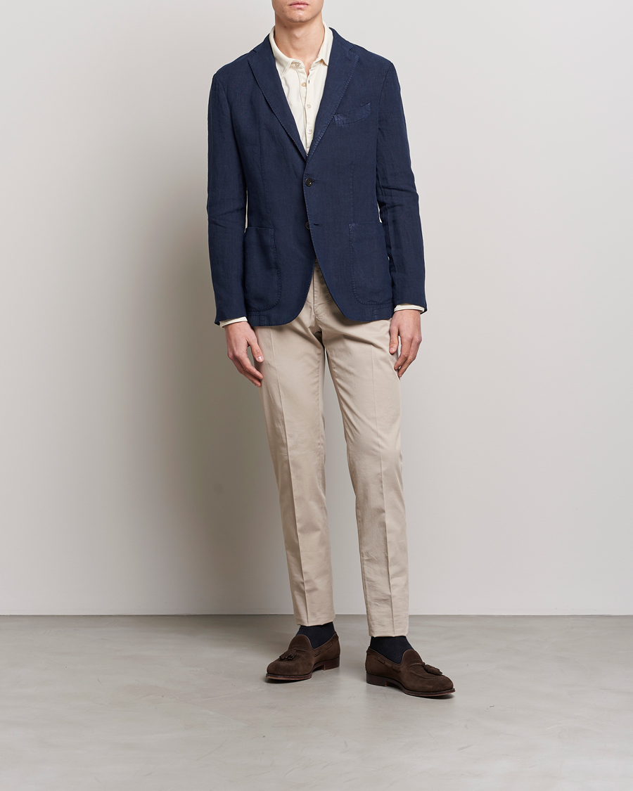 Herre | Blazere & jakker | Boglioli | K Jacket Linen Blazer Navy
