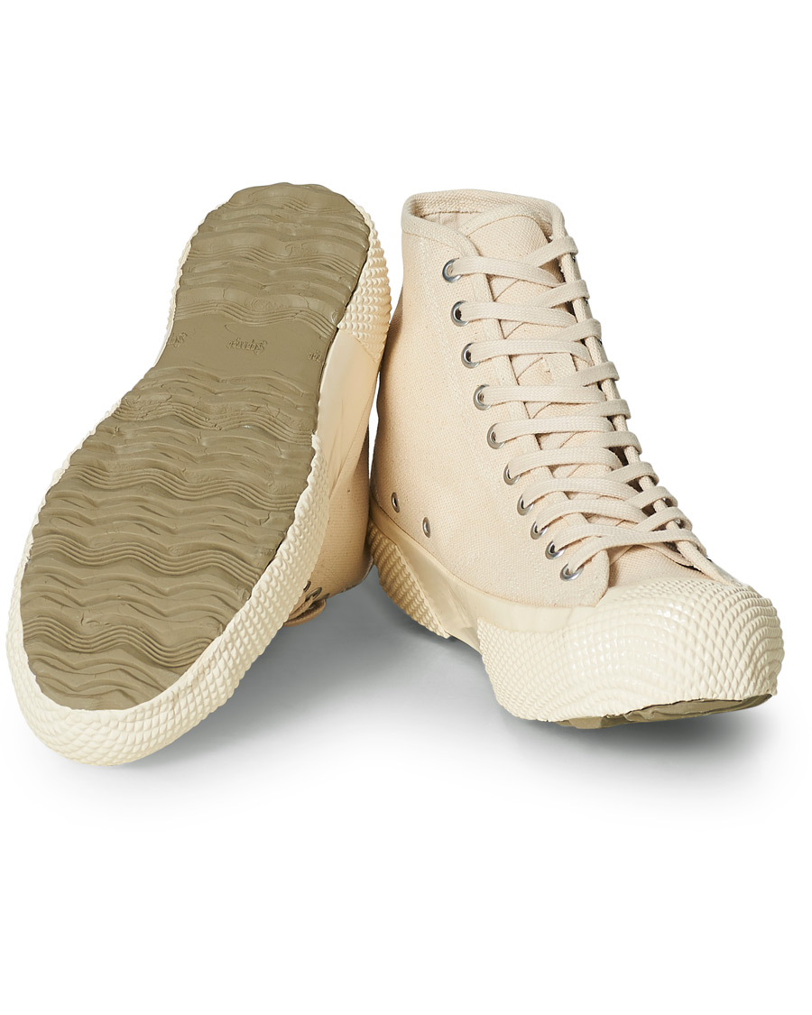 Herre | Superga Artifact MS Japanese Canvas High Sneaker White Mastice | Superga | Artifact MS Japanese Canvas High Sneaker White Mastice