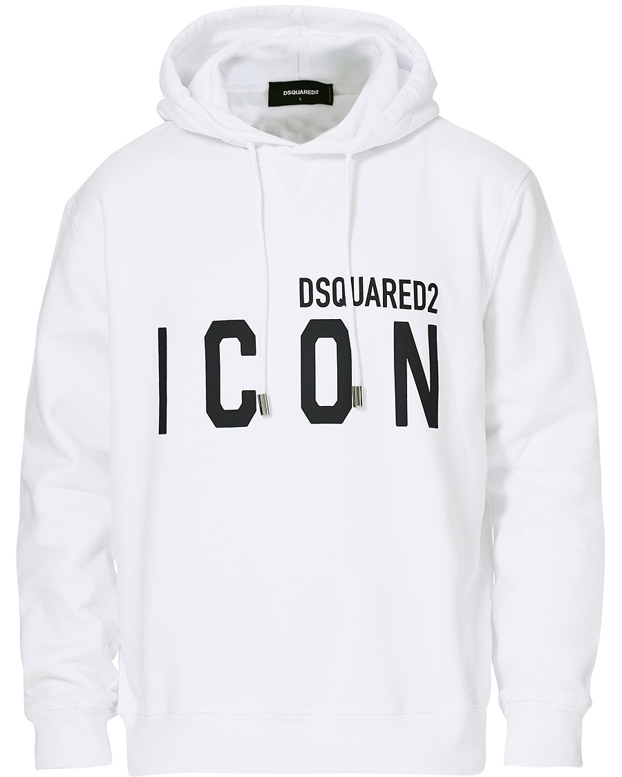 Herre | Trøjer | Dsquared2 | Icon Hoodie White