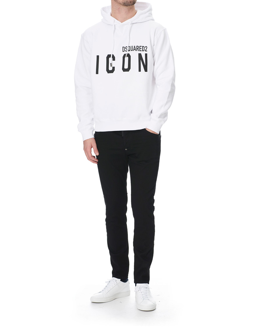 Herre | Trøjer | Dsquared2 | Icon Hoodie White