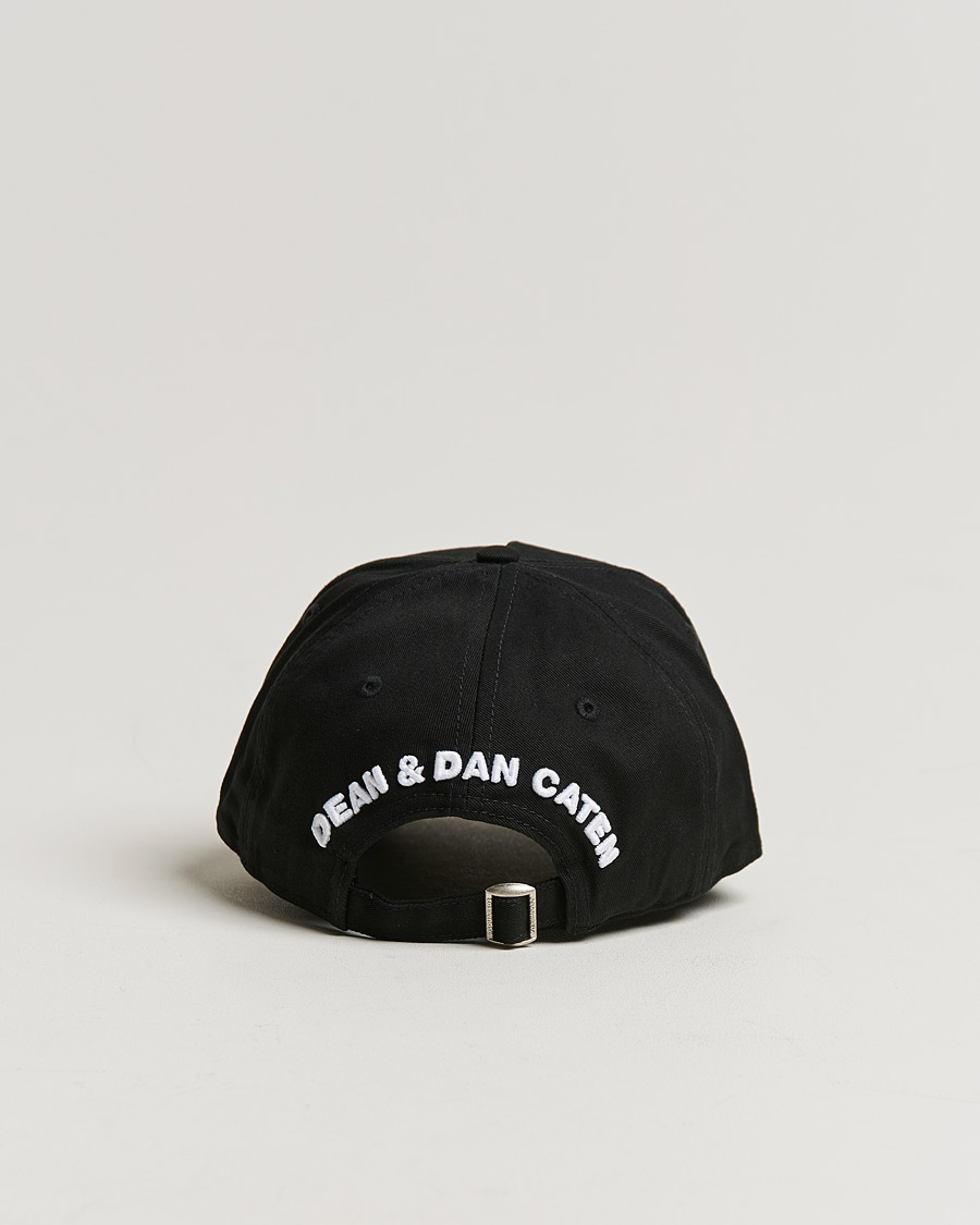 Herre | Dsquared2 Lettering Logo Baseball Cap Black/White | Dsquared2 | Lettering Logo Baseball Cap Black/White