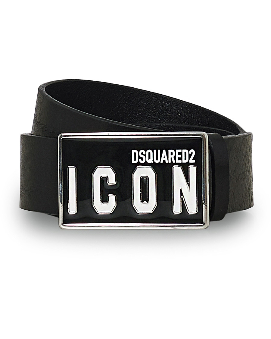 Herre | Dsquared2 Icon Plaque Belt Black | Dsquared2 | Icon Plaque Belt Black
