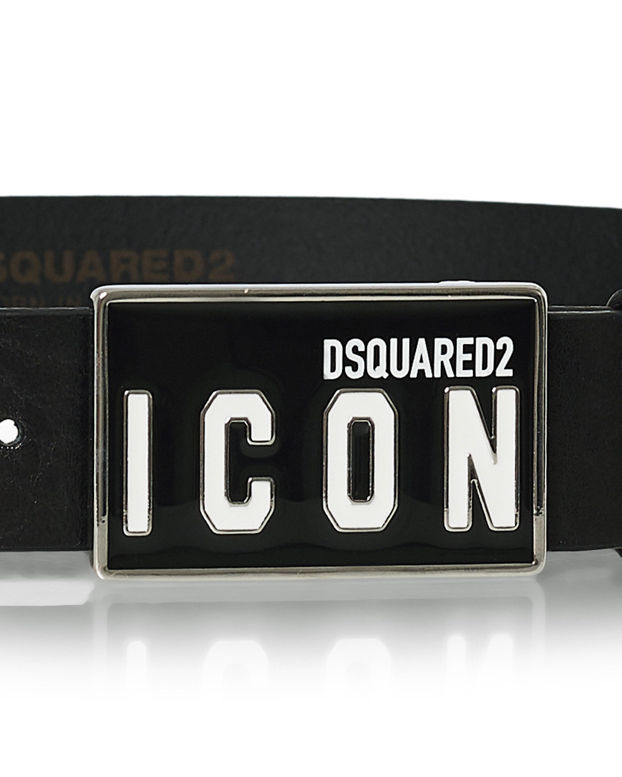 Herre | Dsquared2 Icon Plaque Belt Black | Dsquared2 | Icon Plaque Belt Black