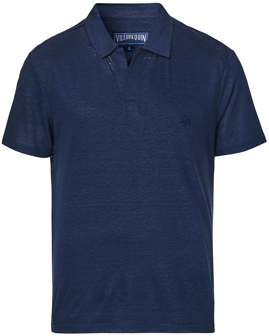Herre | Polotrøjer | Vilebrequin | Pyramid Linen Jersey Polo Navy