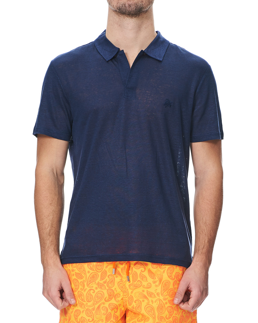 Herre | Polotrøjer | Vilebrequin | Pyramid Linen Jersey Polo Navy