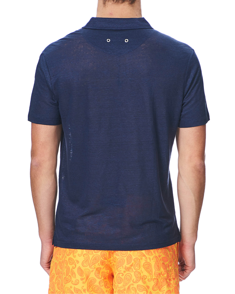 Herre | Polotrøjer | Vilebrequin | Pyramid Linen Jersey Polo Navy