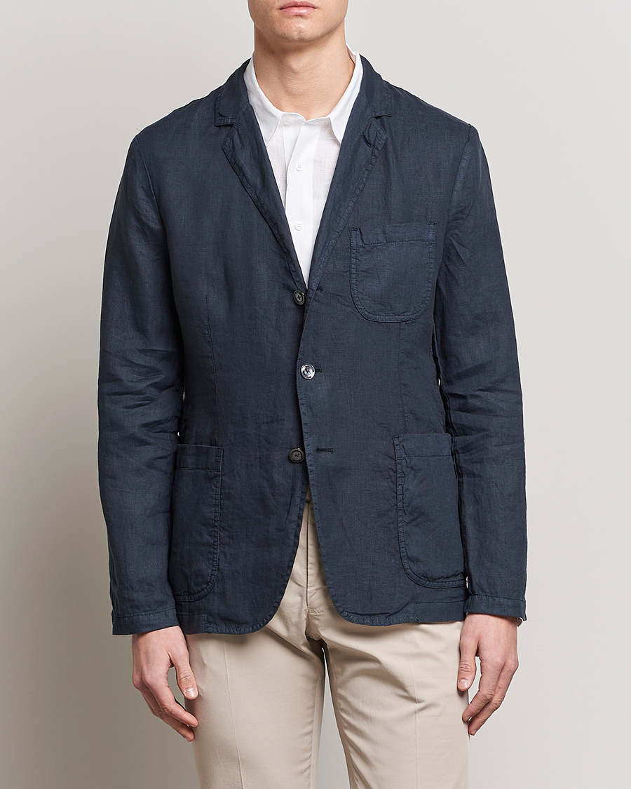 Herre | The linen lifestyle | Aspesi | Samuraki Linen Blazer Navy