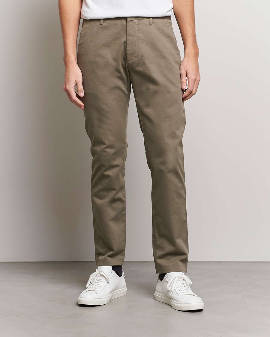 Herre | Bukser | NN07 | Theo Regular Fit Stretch Chinos Green Stone