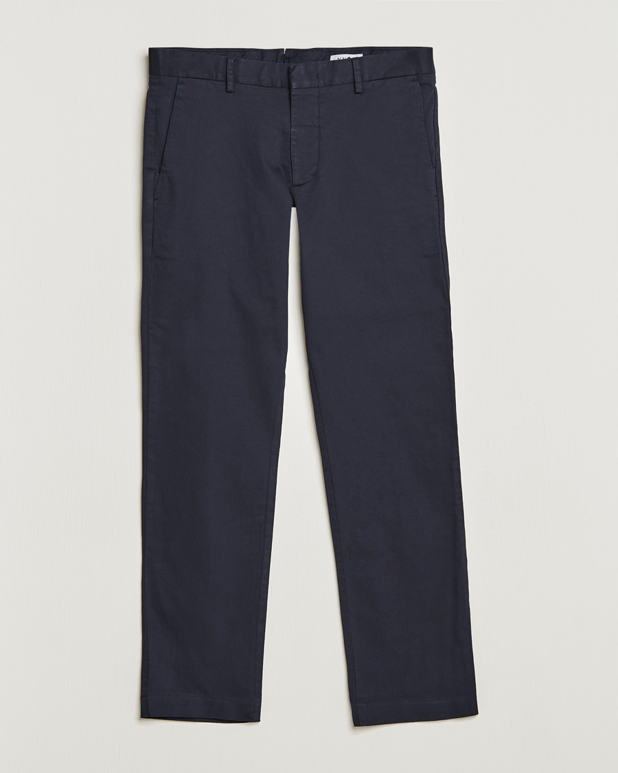 Herre | Chinos | NN07 | Theo Regular Fit Stretch Chinos Navy Blue