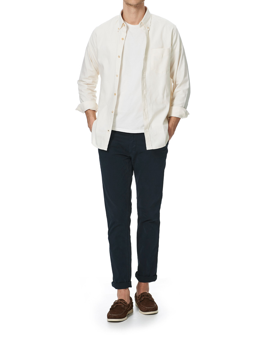 Herre | Skjorter | NN07 | Levon Oxford/Cashmere Shirt Egg White