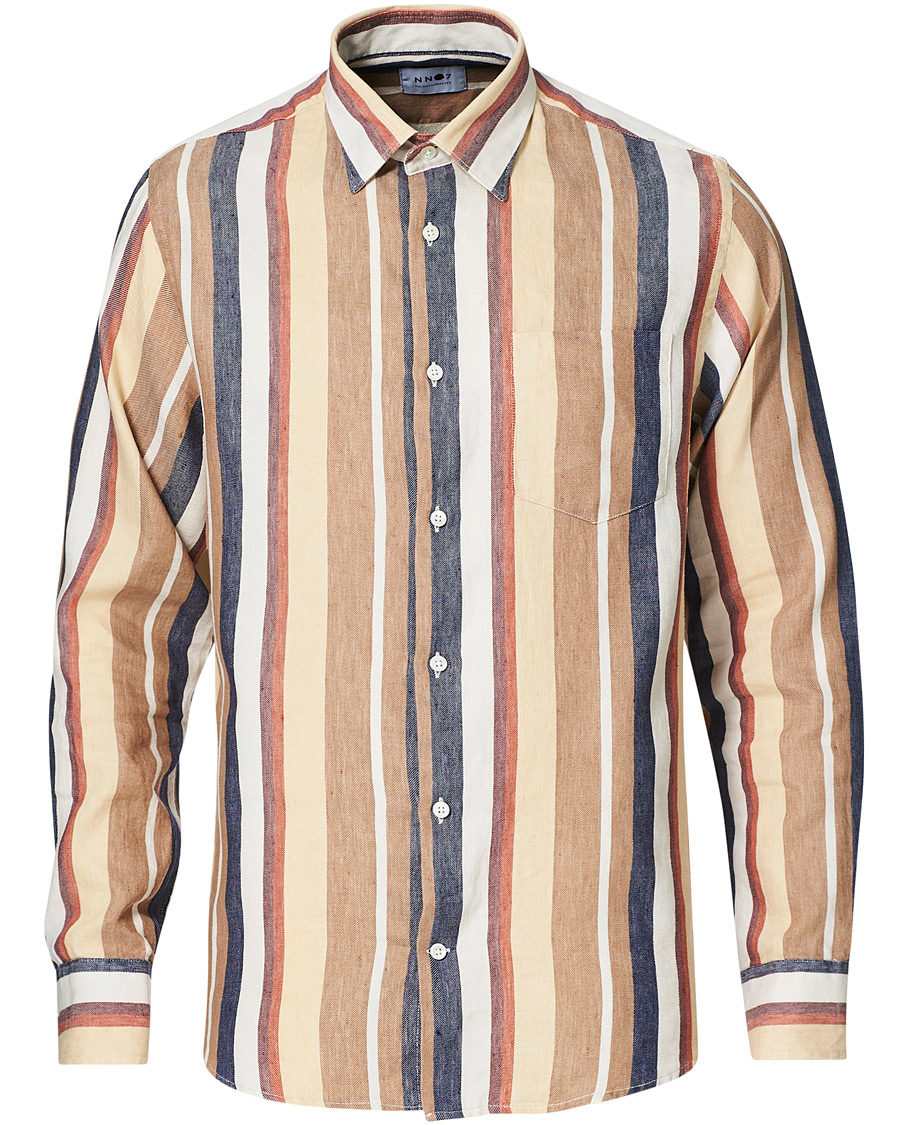 Herre | Skjorter | NN07 | Errico Linen Shirt Multi Stripe