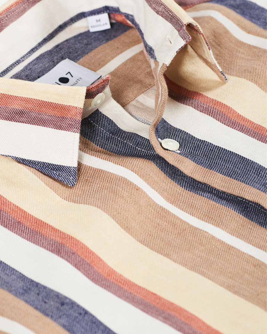 Herre | Skjorter | NN07 | Errico Linen Shirt Multi Stripe