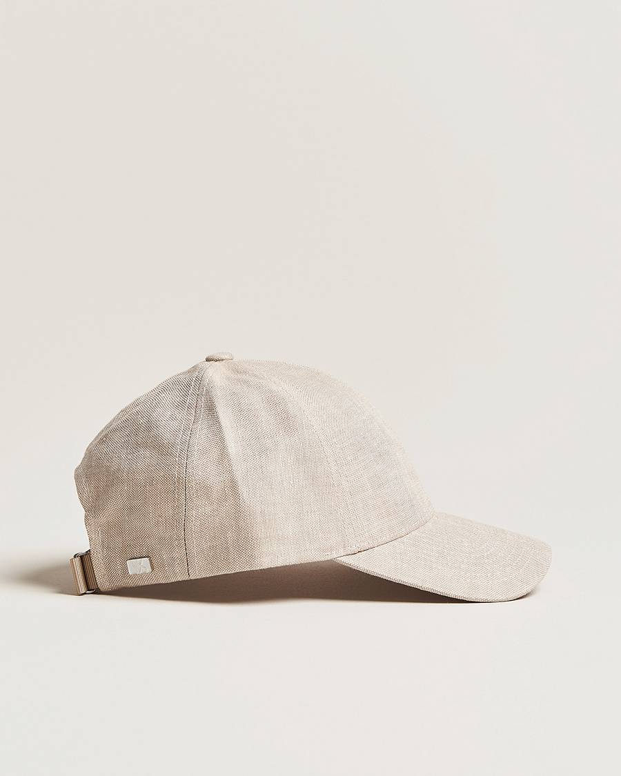 Herre | Hatter og capser | Varsity Headwear | Linen Baseball Cap Hampton Beige