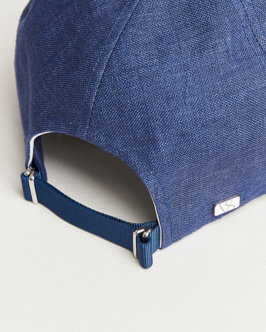 Herre | Hatte & kasketter | Varsity Headwear | Linen Baseball Cap Oxford Blue