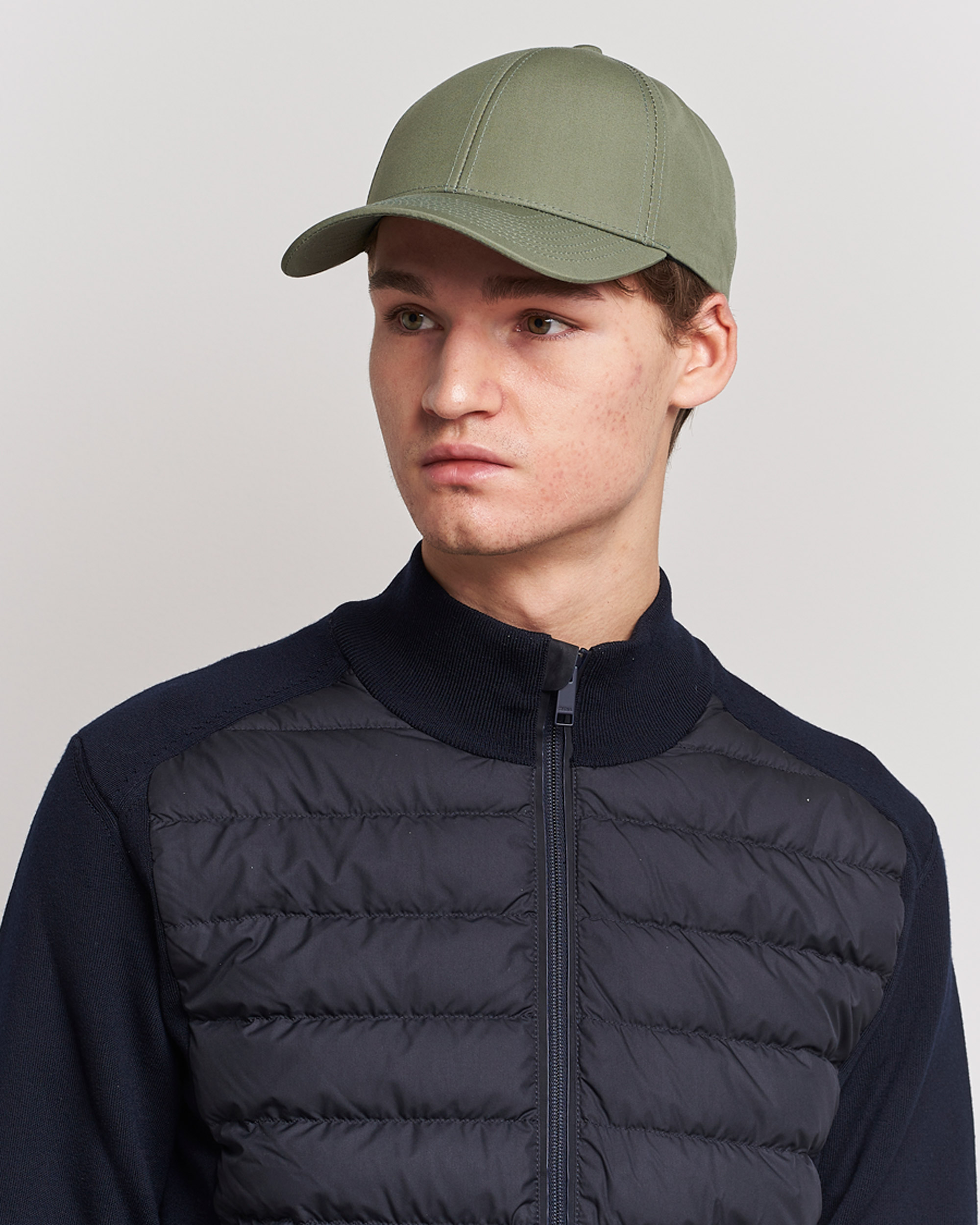 Herre | Tilbehør | Varsity Headwear | Cotton Baseball Cap Sage Green