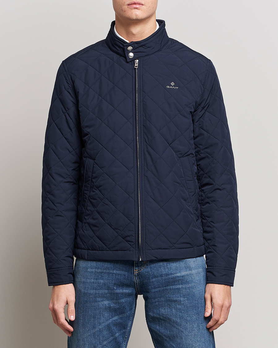 Herre | Preppy Authentic | GANT | The Quilted Windcheater Evening Blue