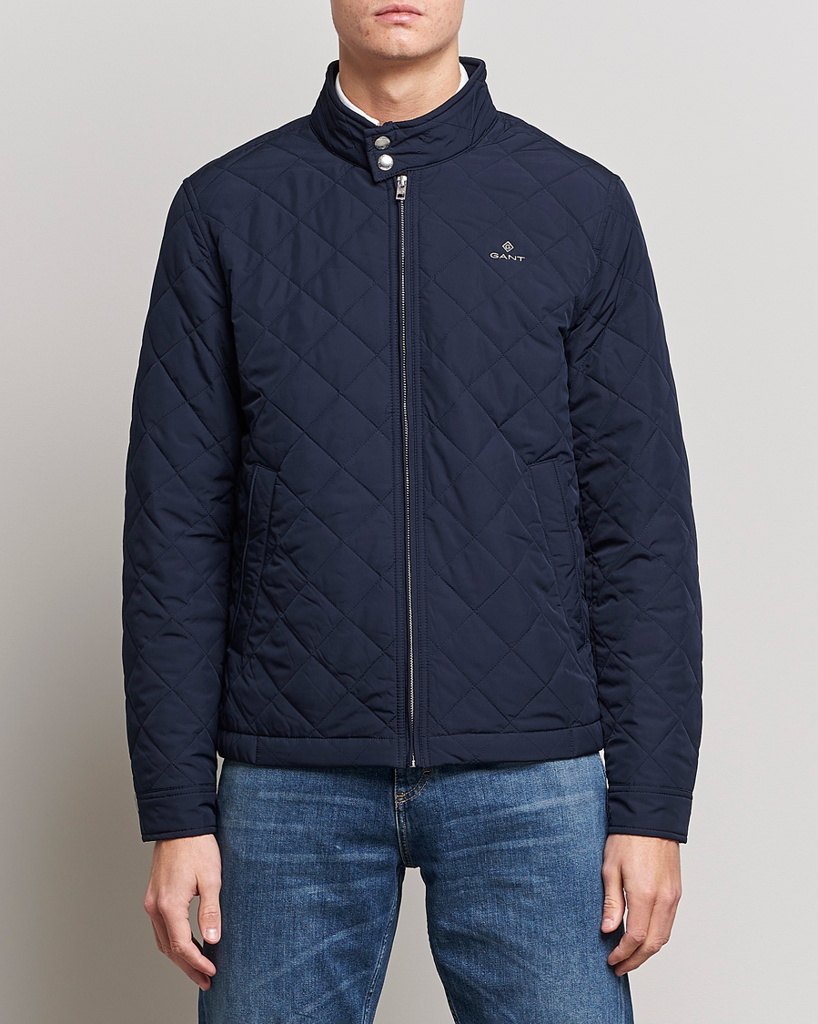 Herre | Jakker | GANT | The Quilted Windcheater Evening Blue