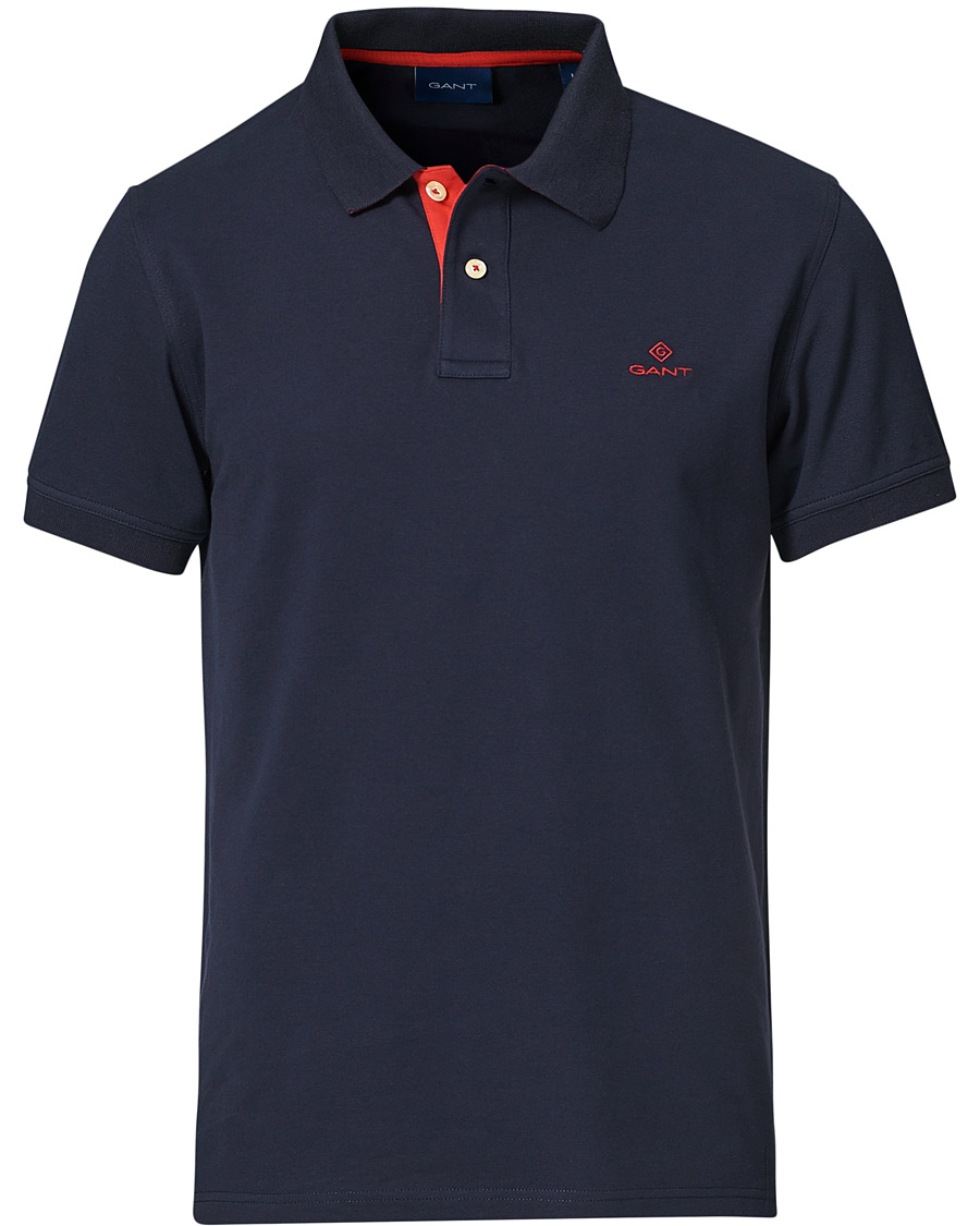 Herre | Polotrøjer | GANT | Contrast Collar Polo Evening Blue