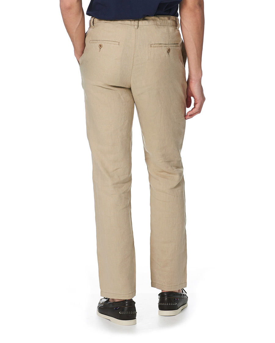 Herre | Bukser | GANT | Relaxed Linen Drawstring Pants Dry Sand