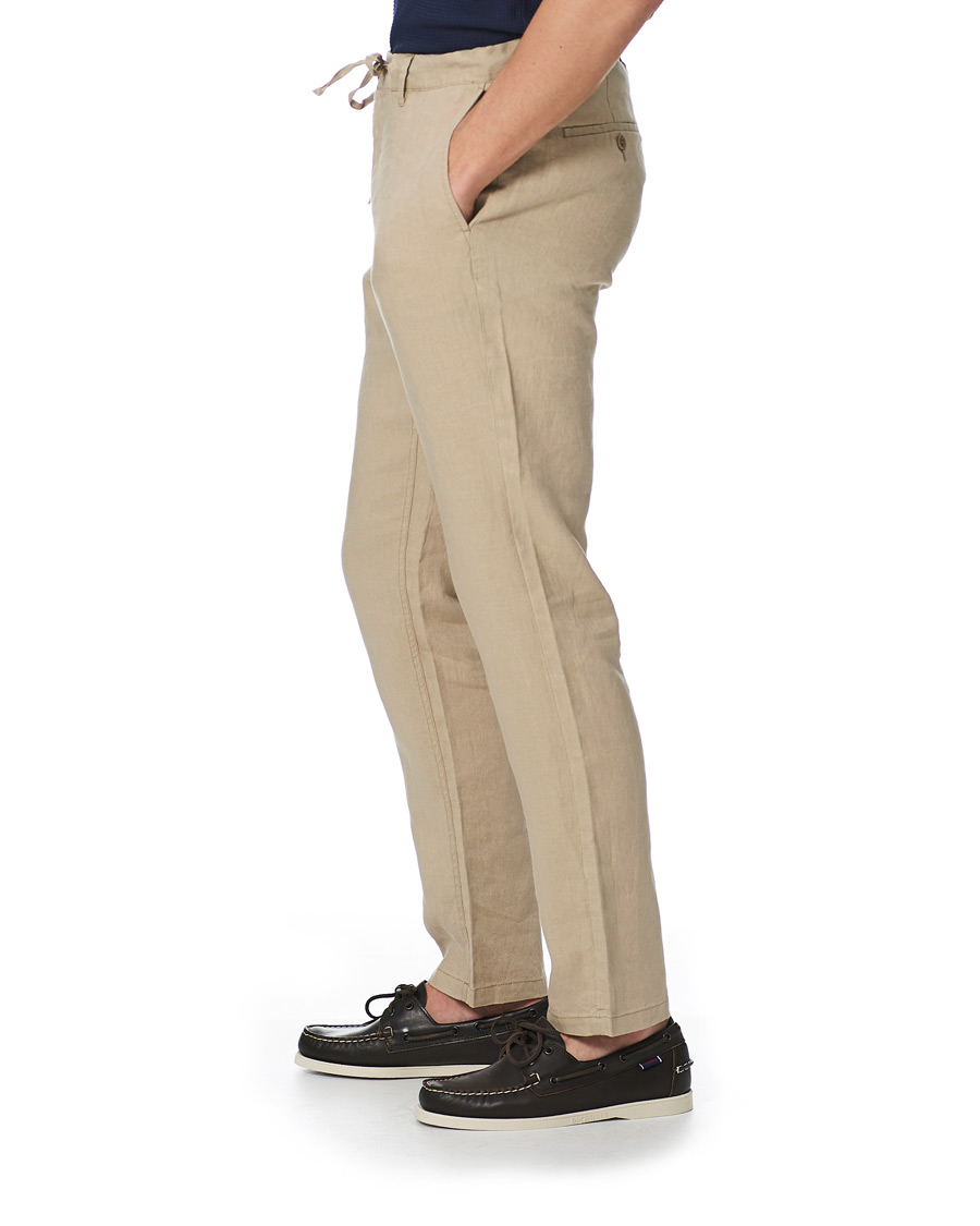 Herre | Bukser | GANT | Relaxed Linen Drawstring Pants Dry Sand
