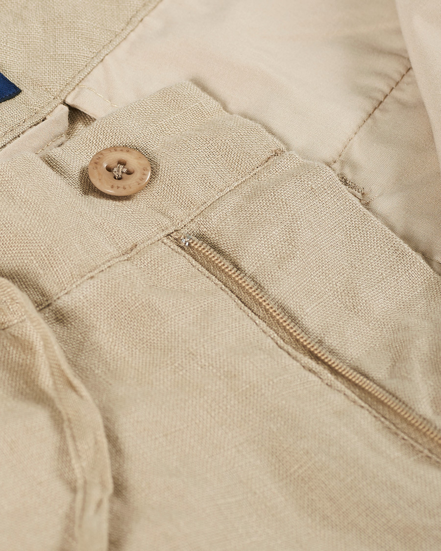 Herre | Bukser | GANT | Relaxed Linen Drawstring Pants Dry Sand