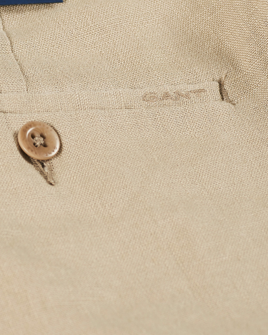 Herre | Bukser | GANT | Relaxed Linen Drawstring Pants Dry Sand