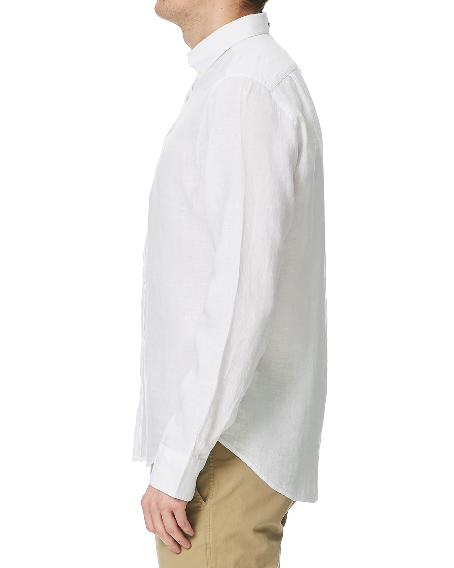 Herre | Skjorter | GANT | Slim Fit Linen Shirt White