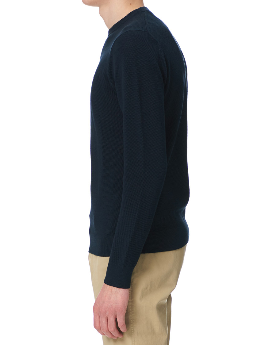 Herre | Trøjer | GANT | Cotton Pique Crew Neck Eavning Blue