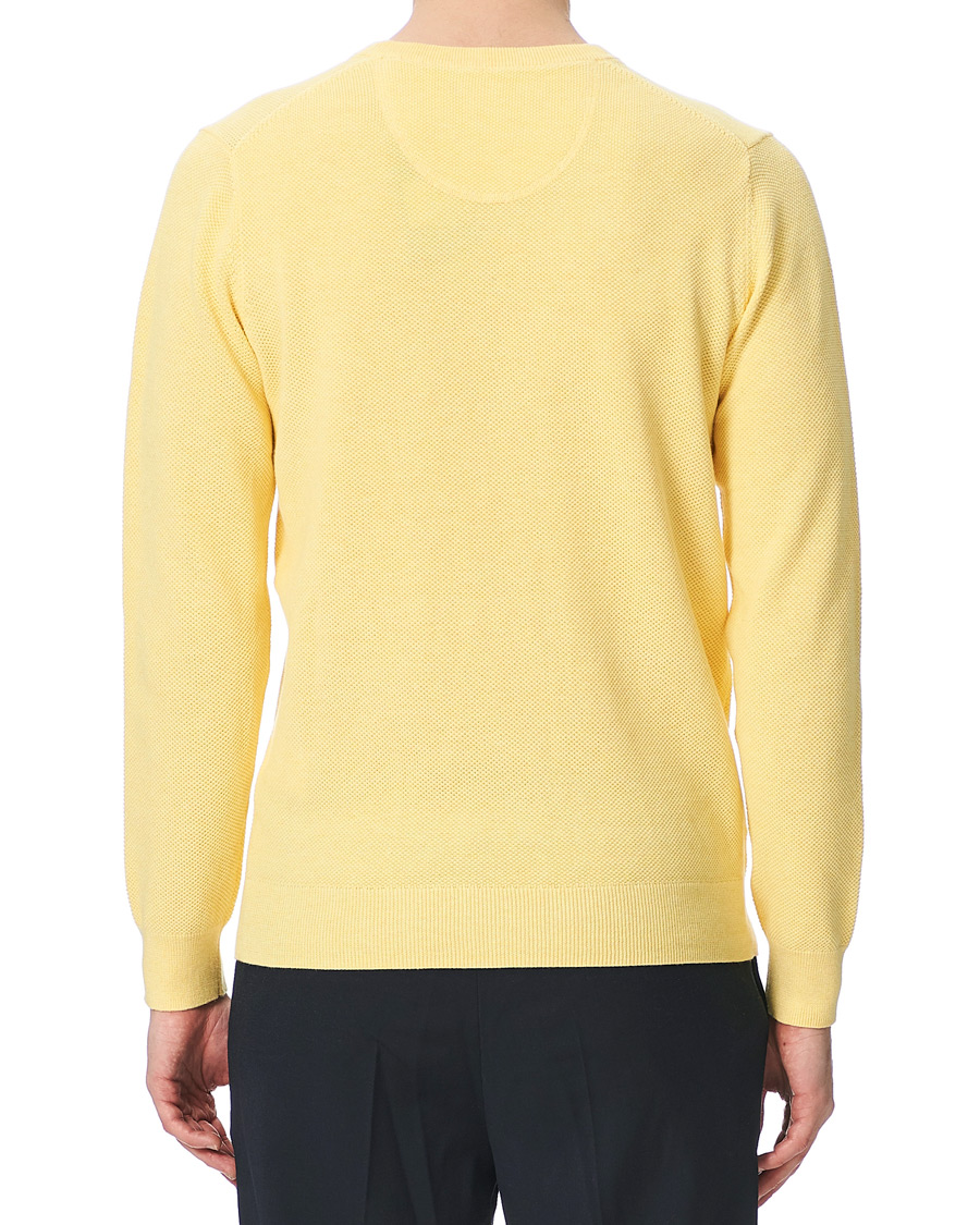 Herre | Trøjer | GANT | Cotton Pique Crew Neck Sweater Brimstone Yellow