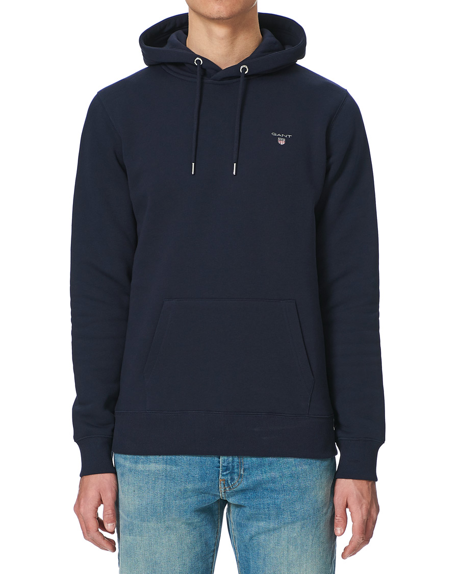 Herre | Trøjer | Gant | Original Shield Logo Hoodie Evening Blue