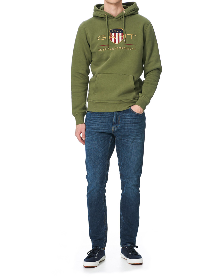Herre | Trøjer | GANT | Archive Shield Hoodie Four Leaf Green