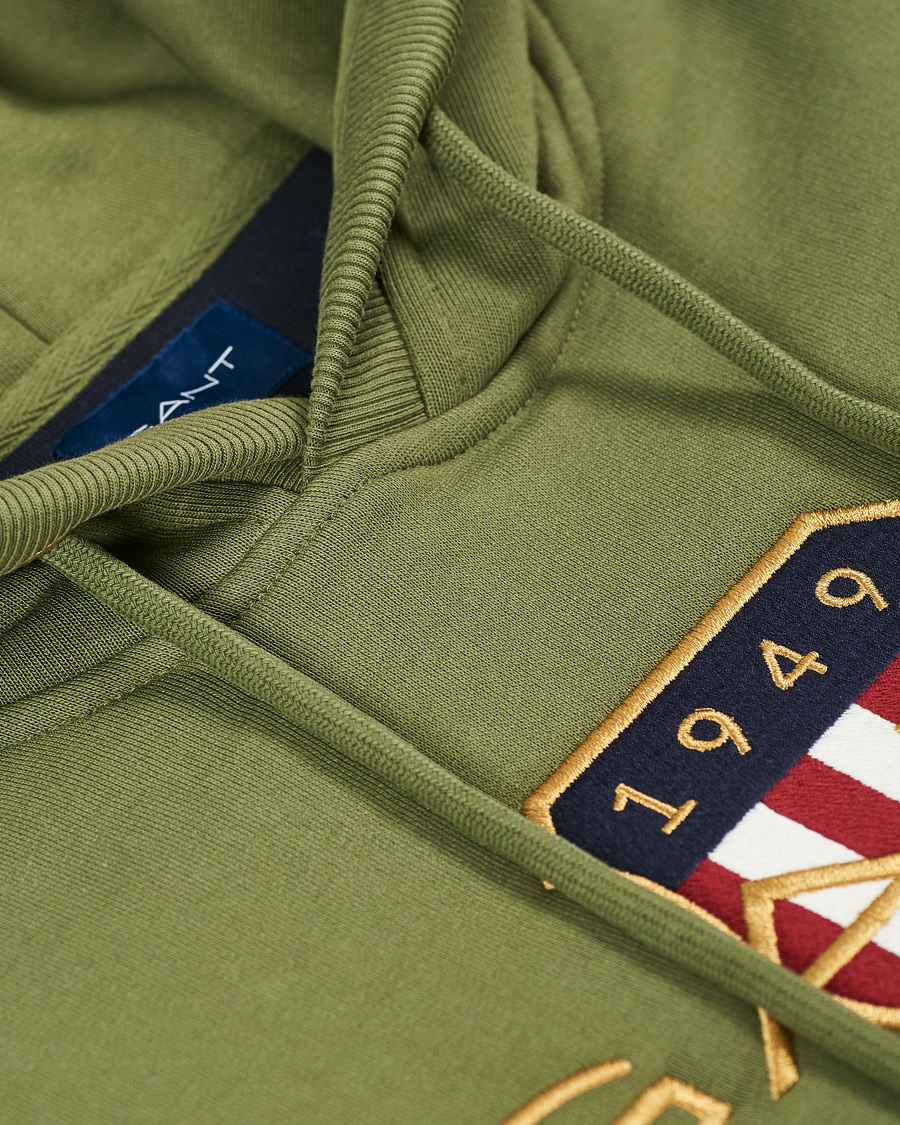 Herre | Trøjer | GANT | Archive Shield Hoodie Four Leaf Green