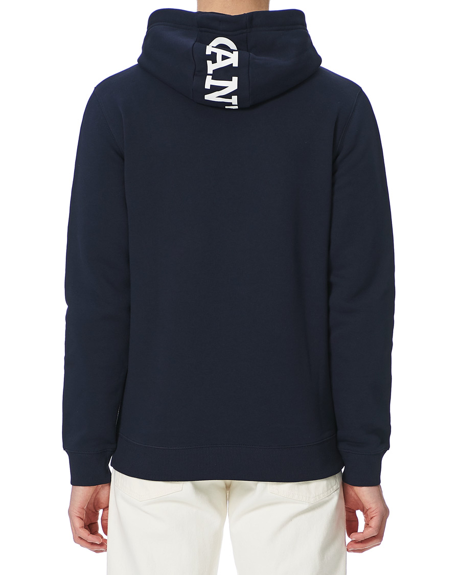 Herre | Trøjer | GANT | Nautical Logo Hoodie Evening Blue
